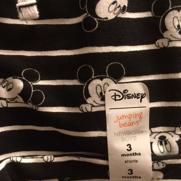Jumping Beans Mickey Mouse Shorts 3 Month NEW CUTE - Picture 2 of 6
